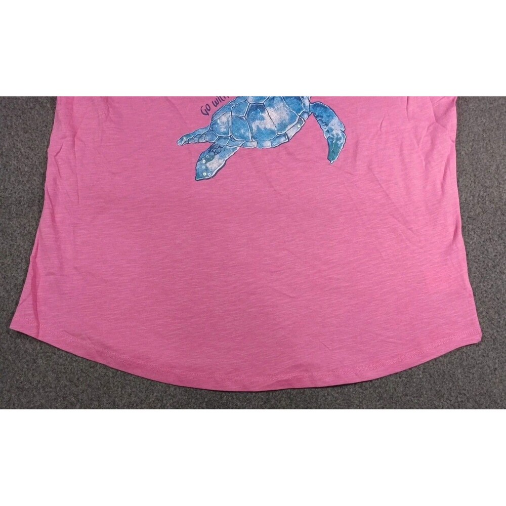 NWT Stella Parker Pink T-shirt Turtle Go with the Flow Size XL-MSRP $28 - Picture 6 of 15